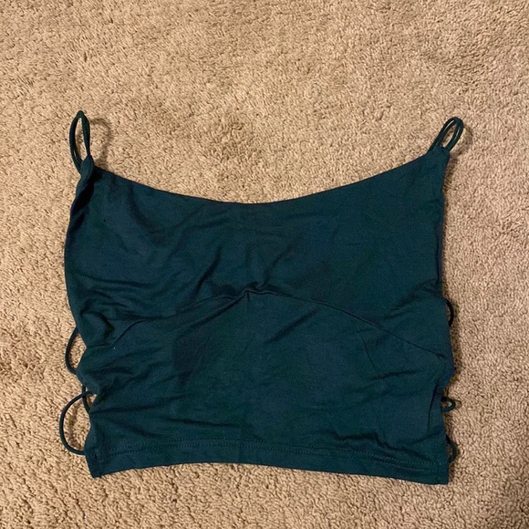SHEIN O-ring strappy back cowl halter top - Picture 1 of 2